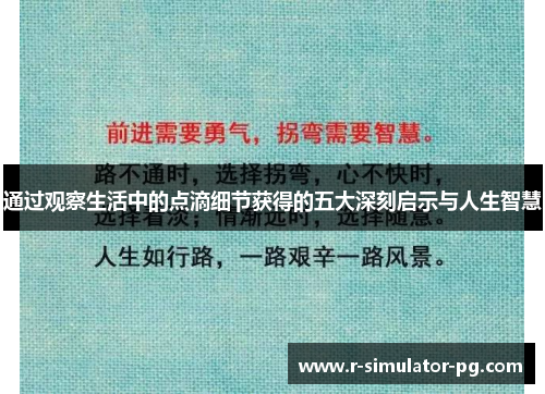 通过观察生活中的点滴细节获得的五大深刻启示与人生智慧